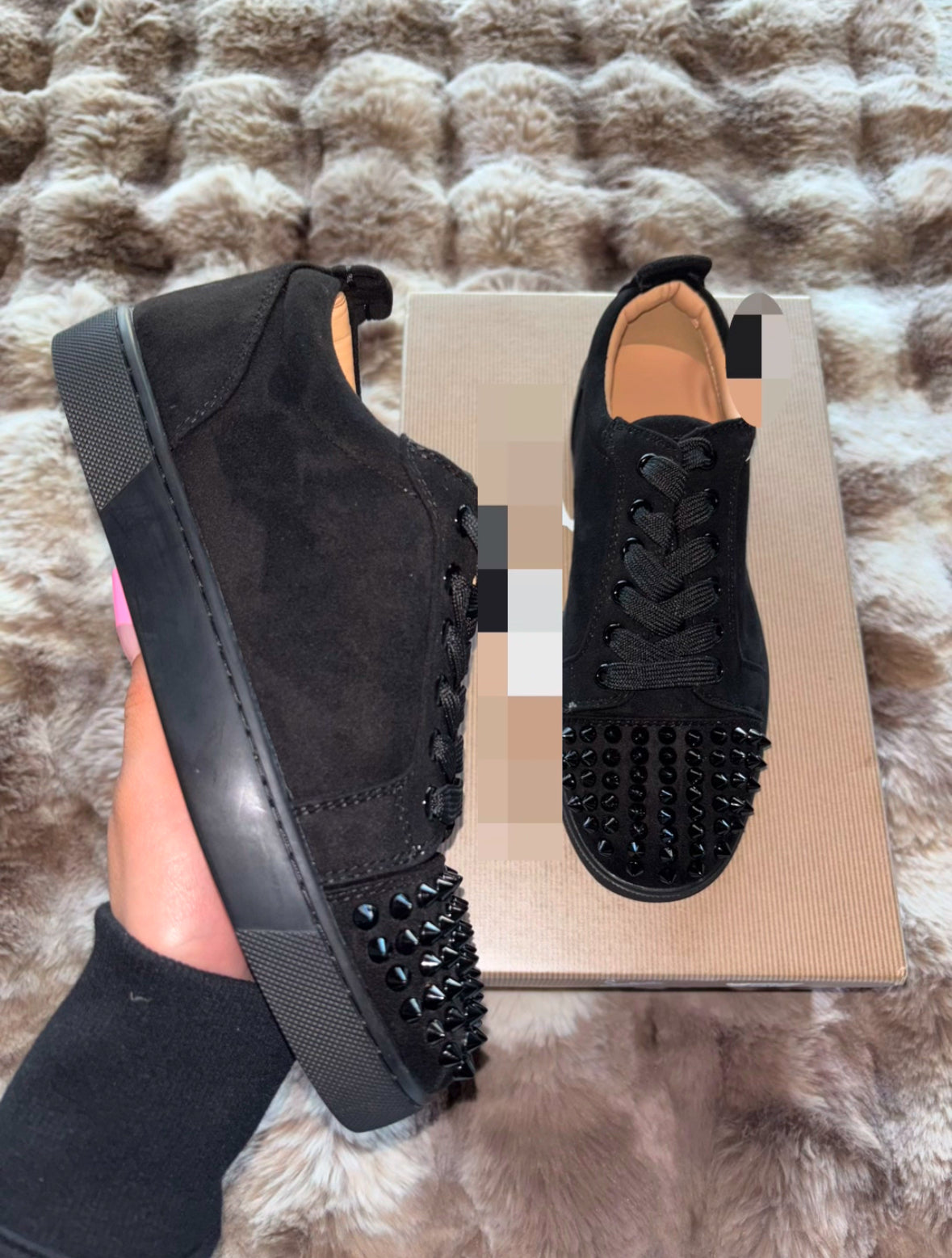 All BLK Suede Spikes LT