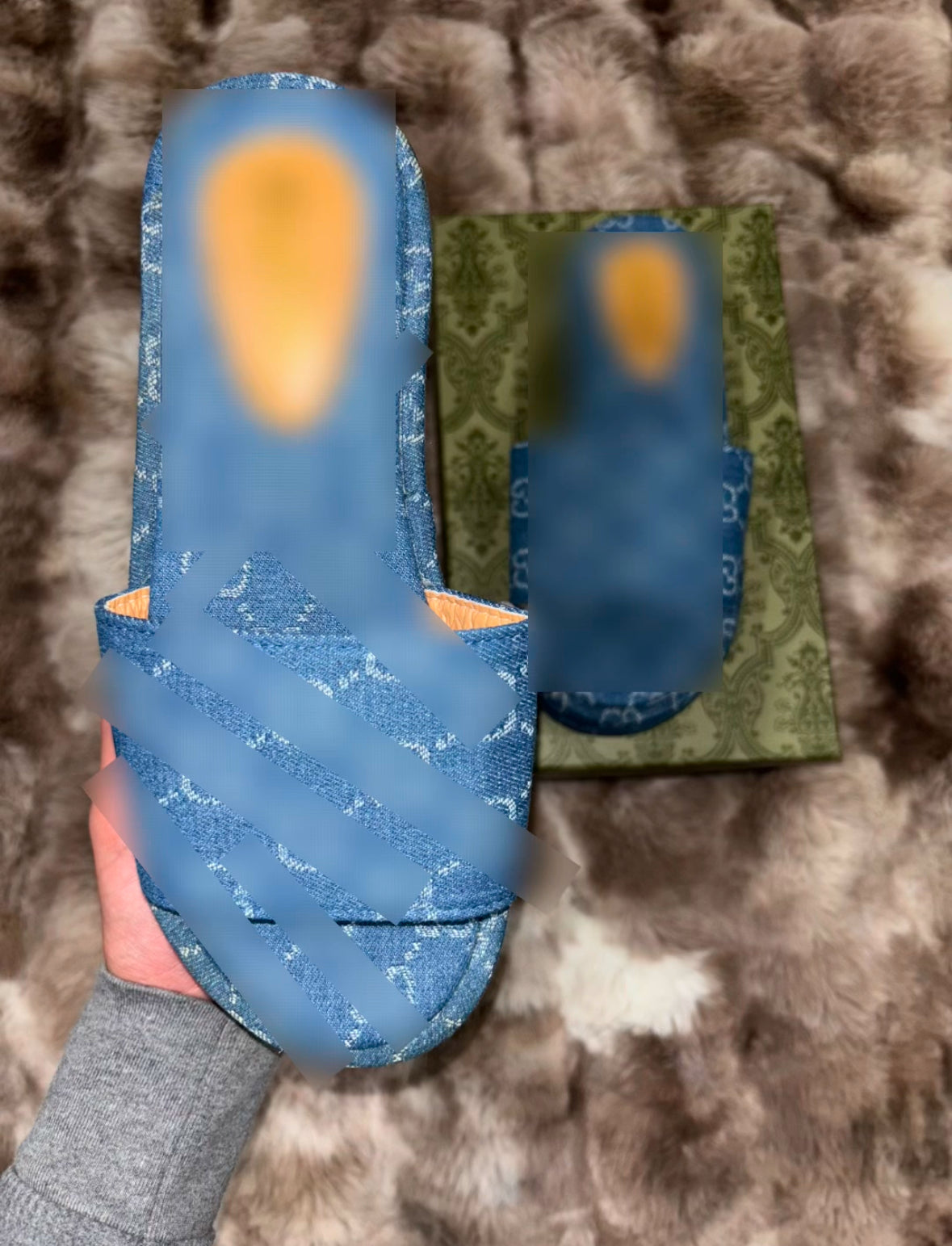 Denim G/ Slides