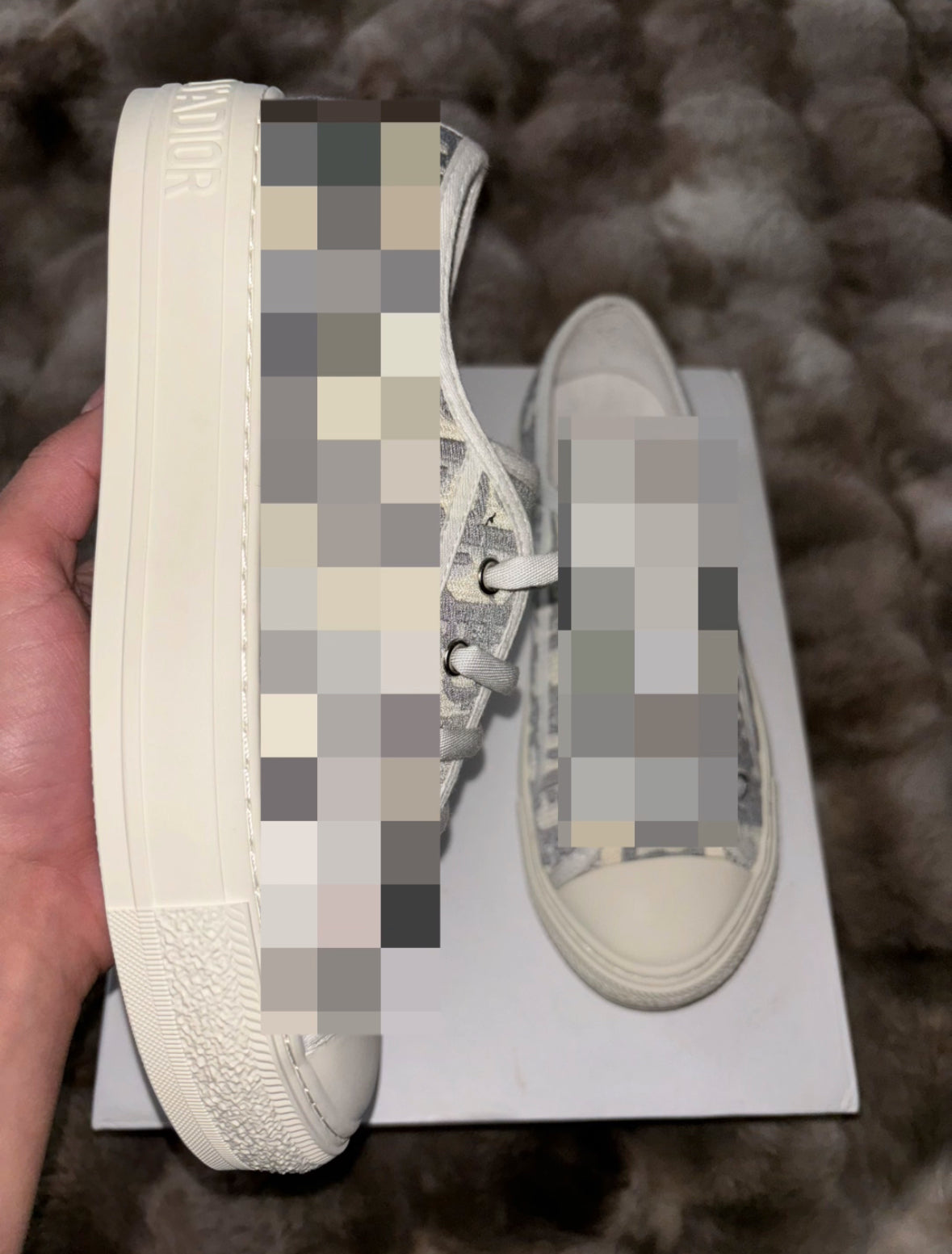Adore White w Grey Low Tops