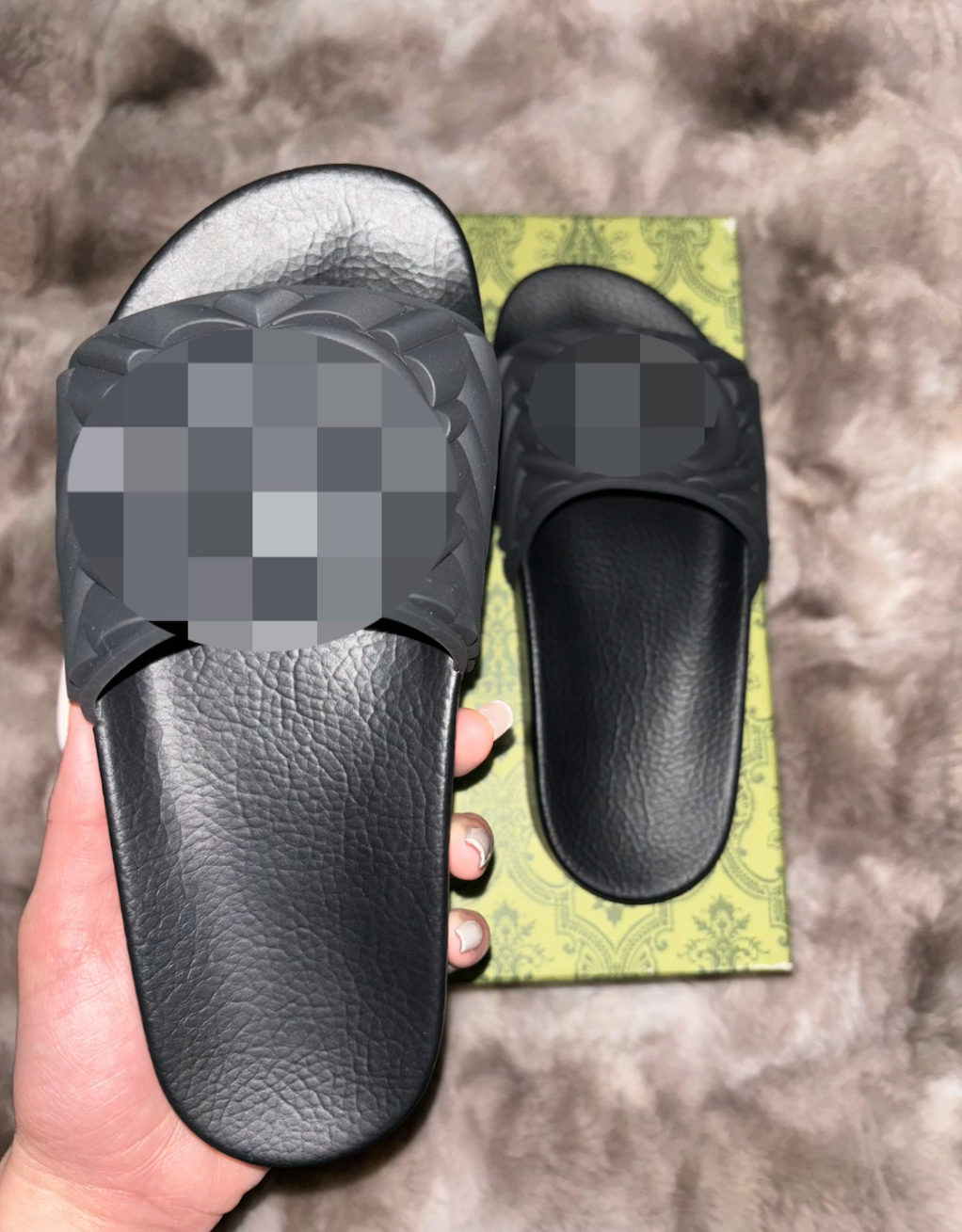 Black Double G/ Slides