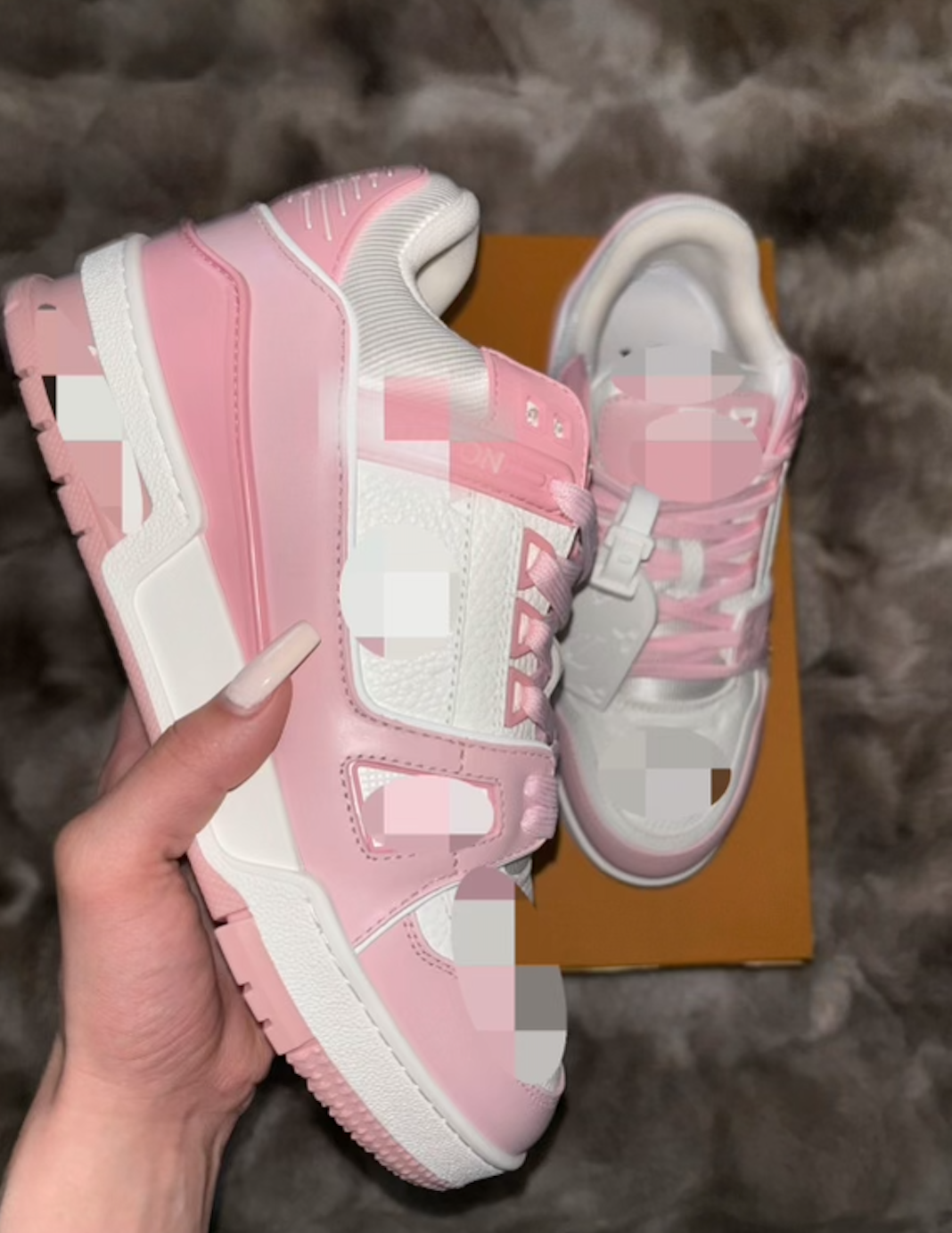 White & Pink Oversize